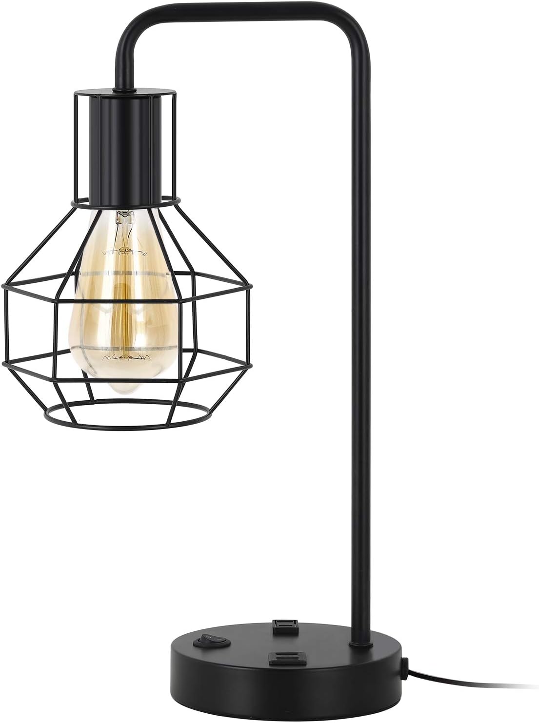 Arvid Industrial USB Table Lamp