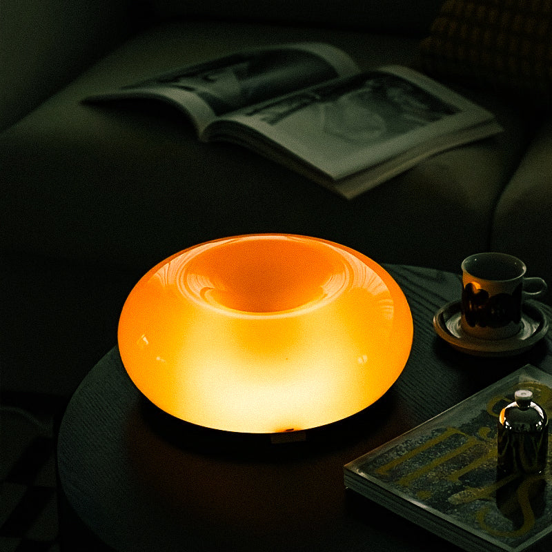 Numi Retro Orange Donut Lamp - Vintage Touch-On and Dimmable Lamp