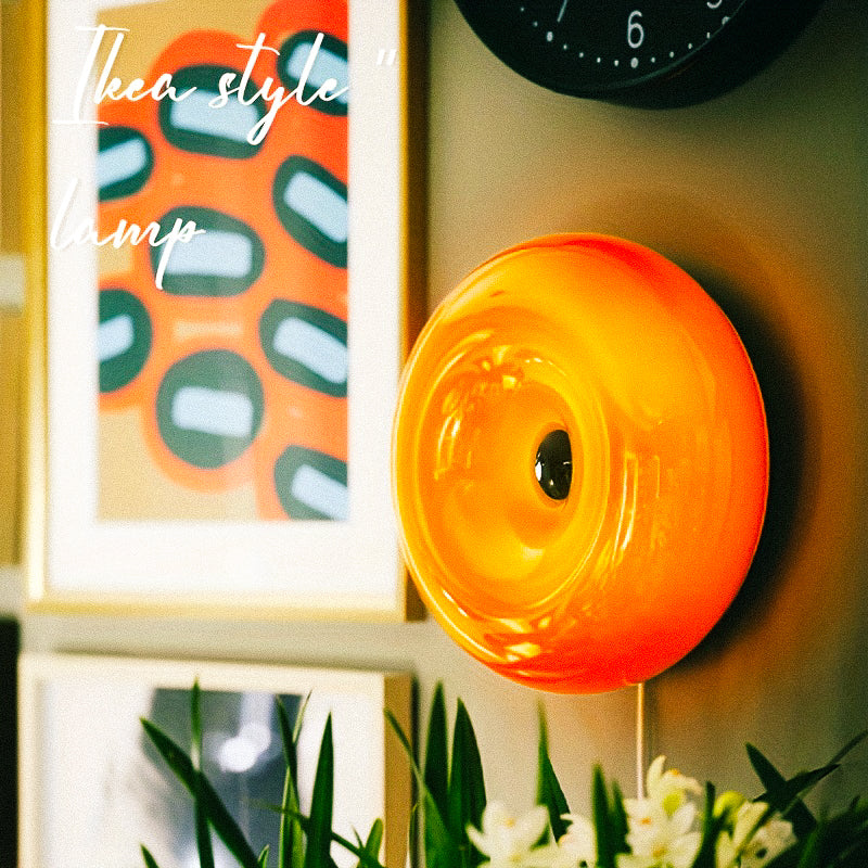 Numi Retro Orange Donut Lamp - Vintage Touch-On and Dimmable Lamp