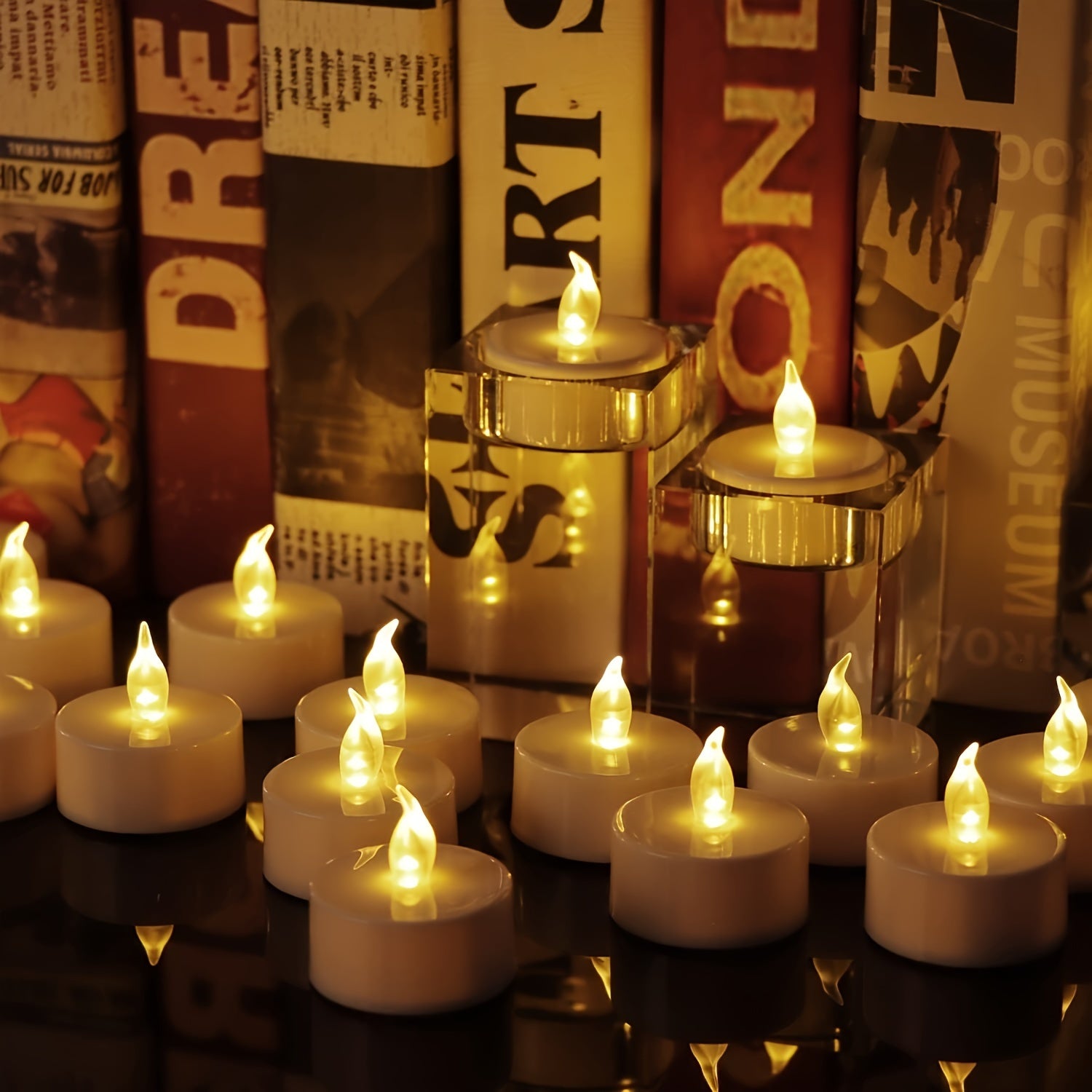 Nara Flameless Flickering LED Tea Light Candles