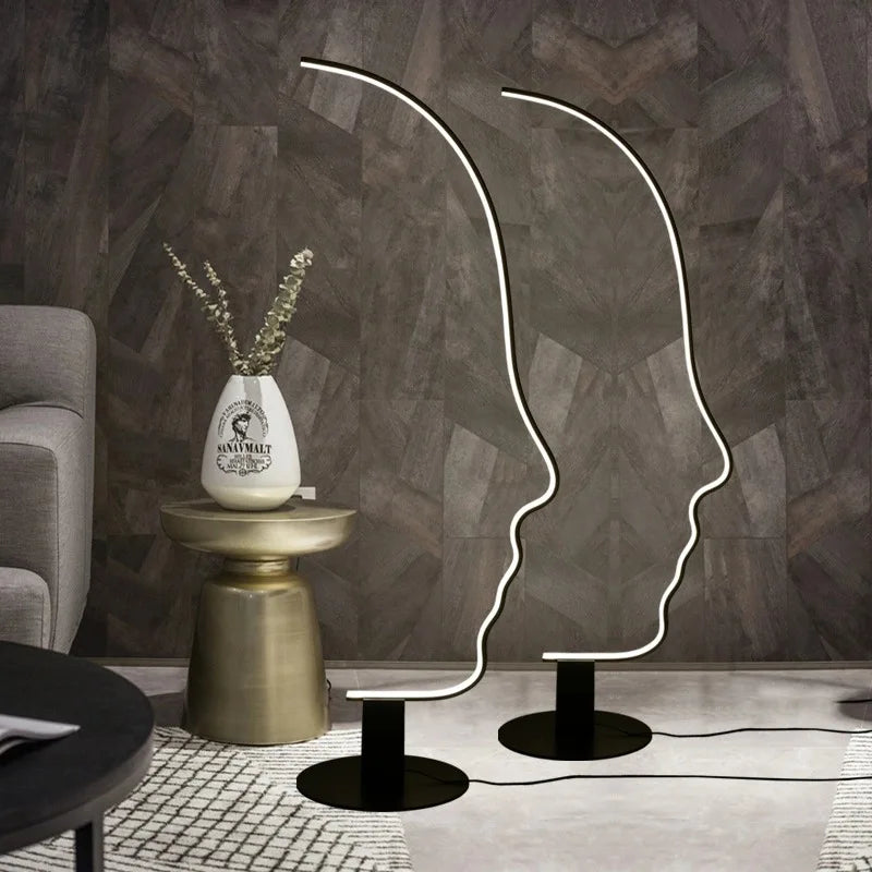 Ningen Nordic Human Face LED Floor Lamp