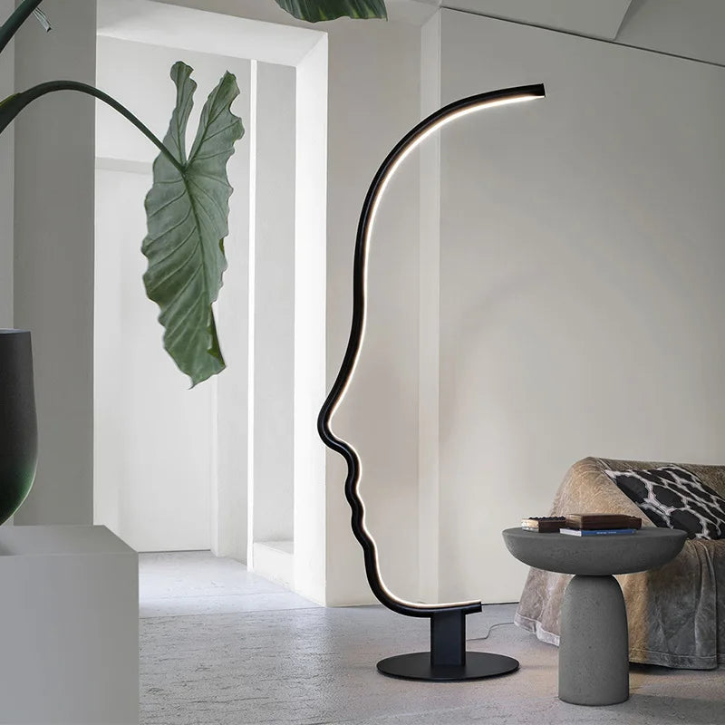 Ningen Nordic Human Face LED Floor Lamp