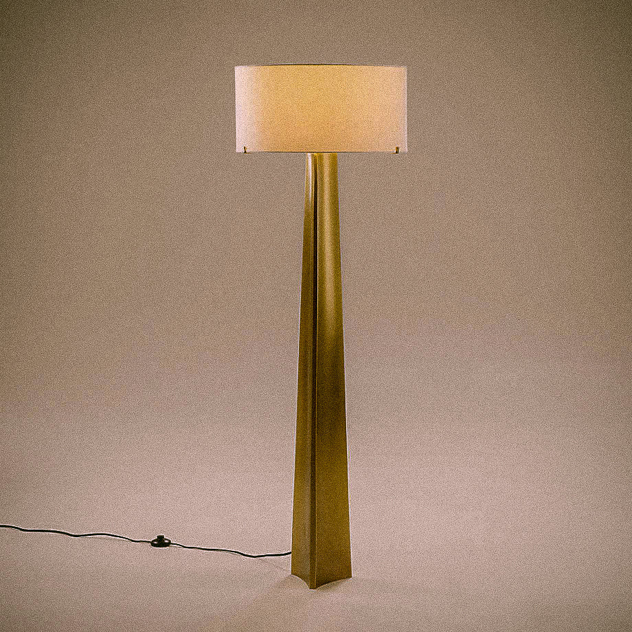 Triangulo Brass Floor Lamp - 61"