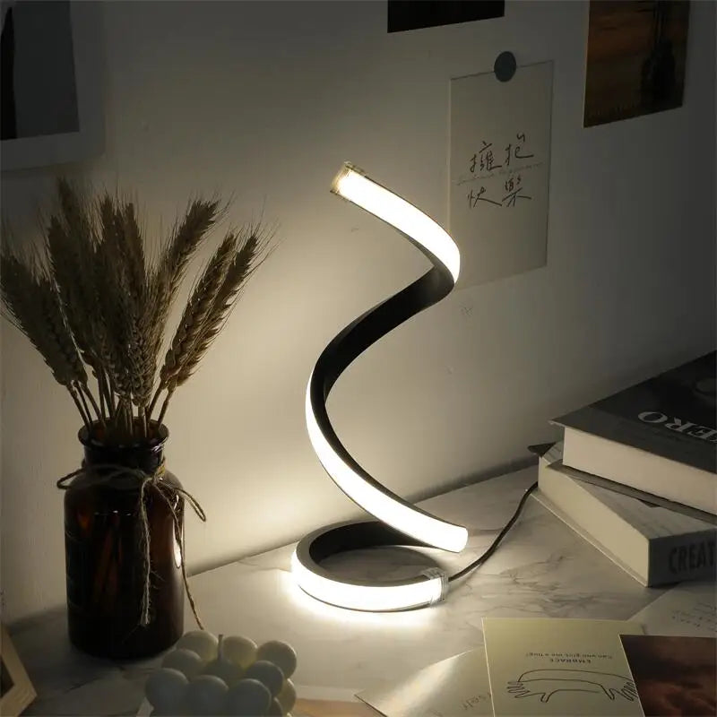 Sven Modern LED Spiral Table Lamp