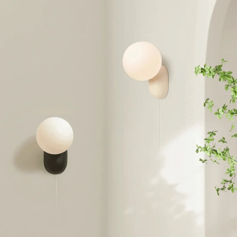 Hachiro Cream Minimalist LED Wall Sconce Lamp