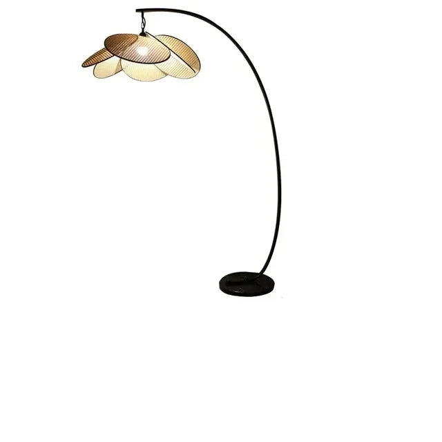 Nordic Rattan Fishing Floor Lamp