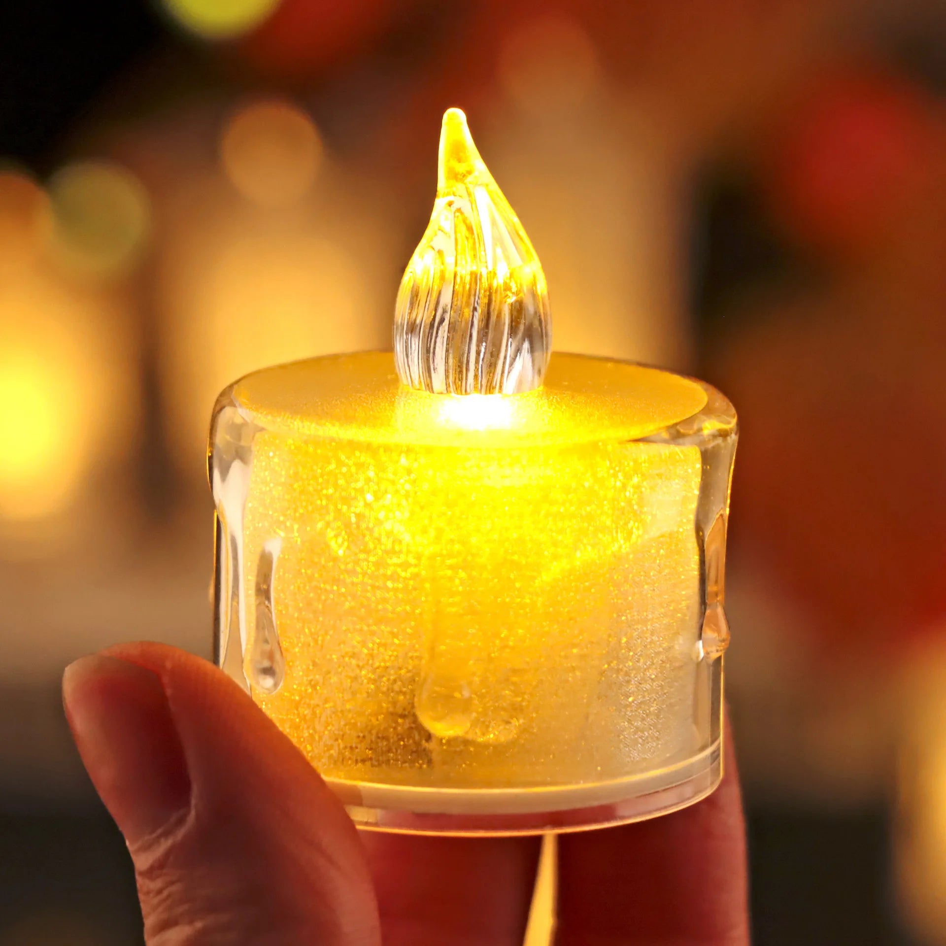 Flameless LED Heart-Shaped Candles