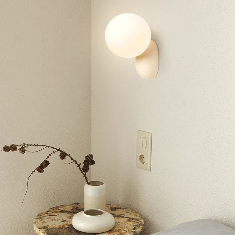 Hachiro Cream Minimalist LED Wall Sconce Lamp