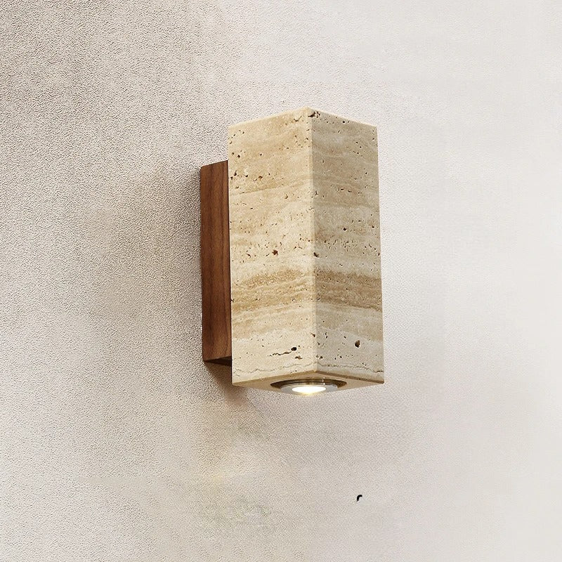 Daiki Yellow Travertine Japanese Wall Lights