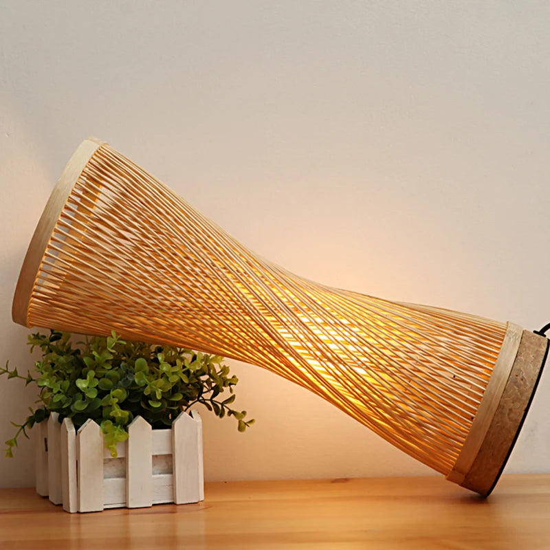 Kigumi Hand-Knitted Bamboo Table Lamp