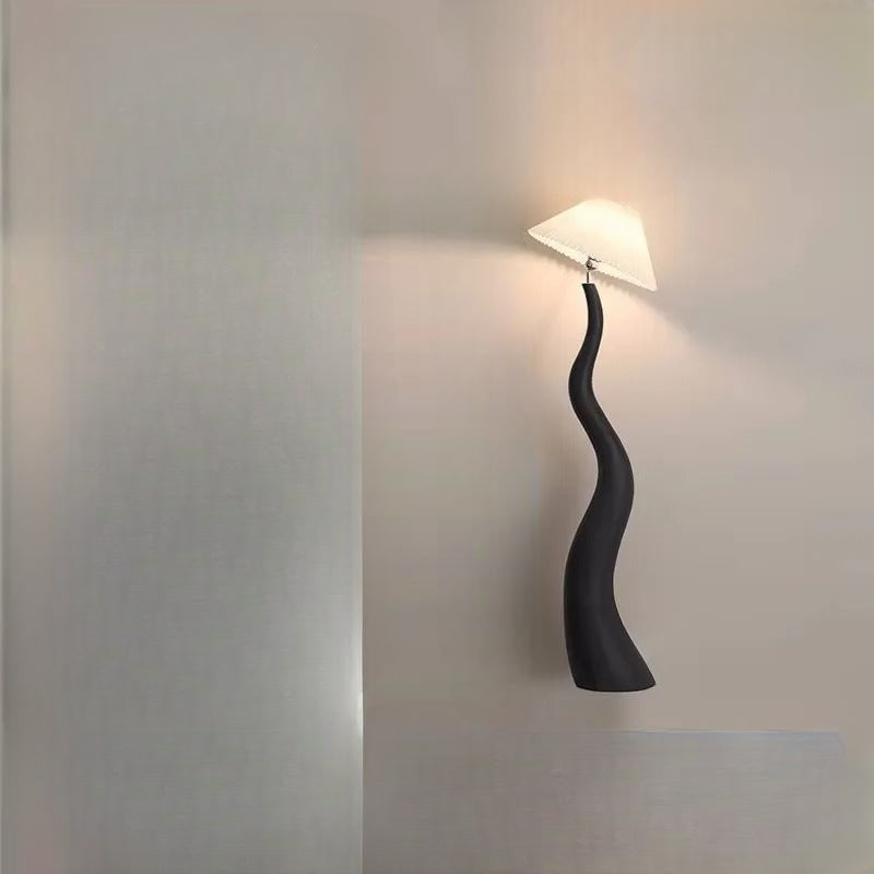 Designer Cream Resin Floor Lamp