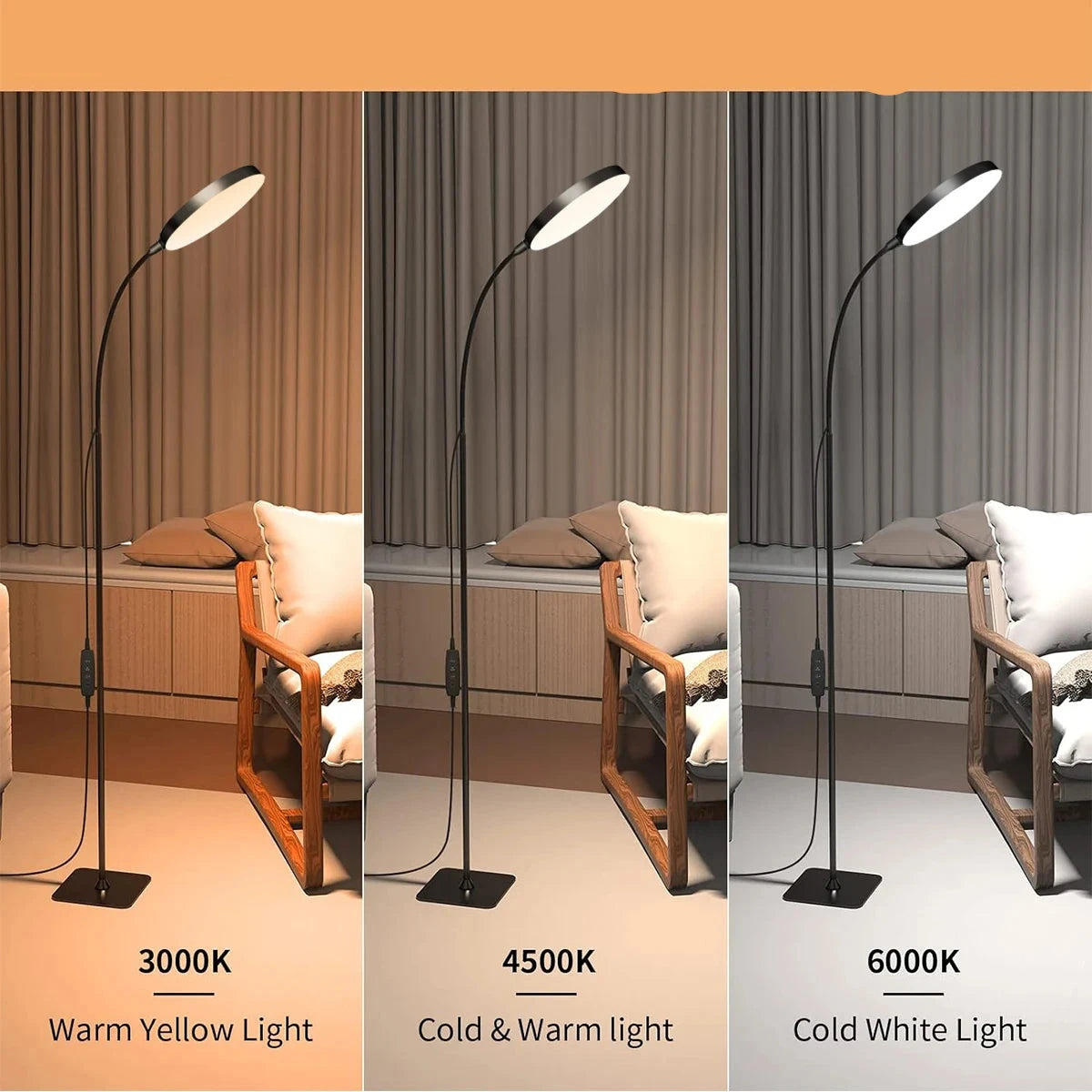 LED Floor Lamp with Gooseneck