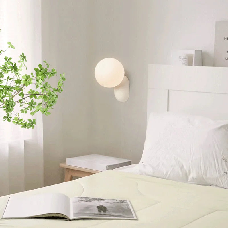 Hachiro Cream Minimalist LED Wall Sconce Lamp