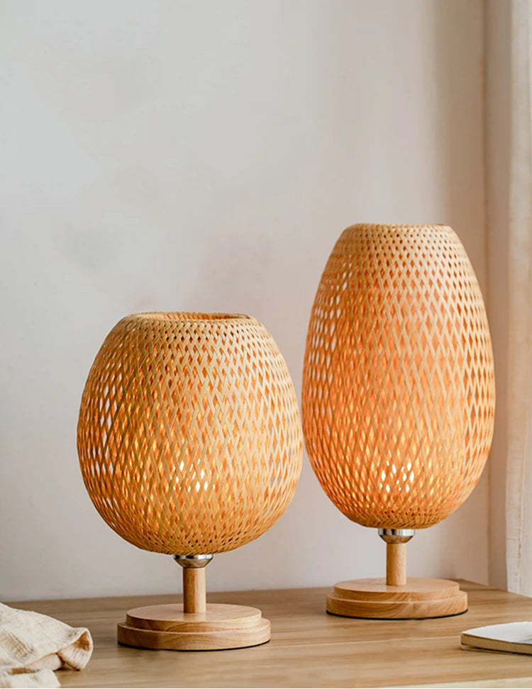 Handmade Bamboo Weaving Table Lamp