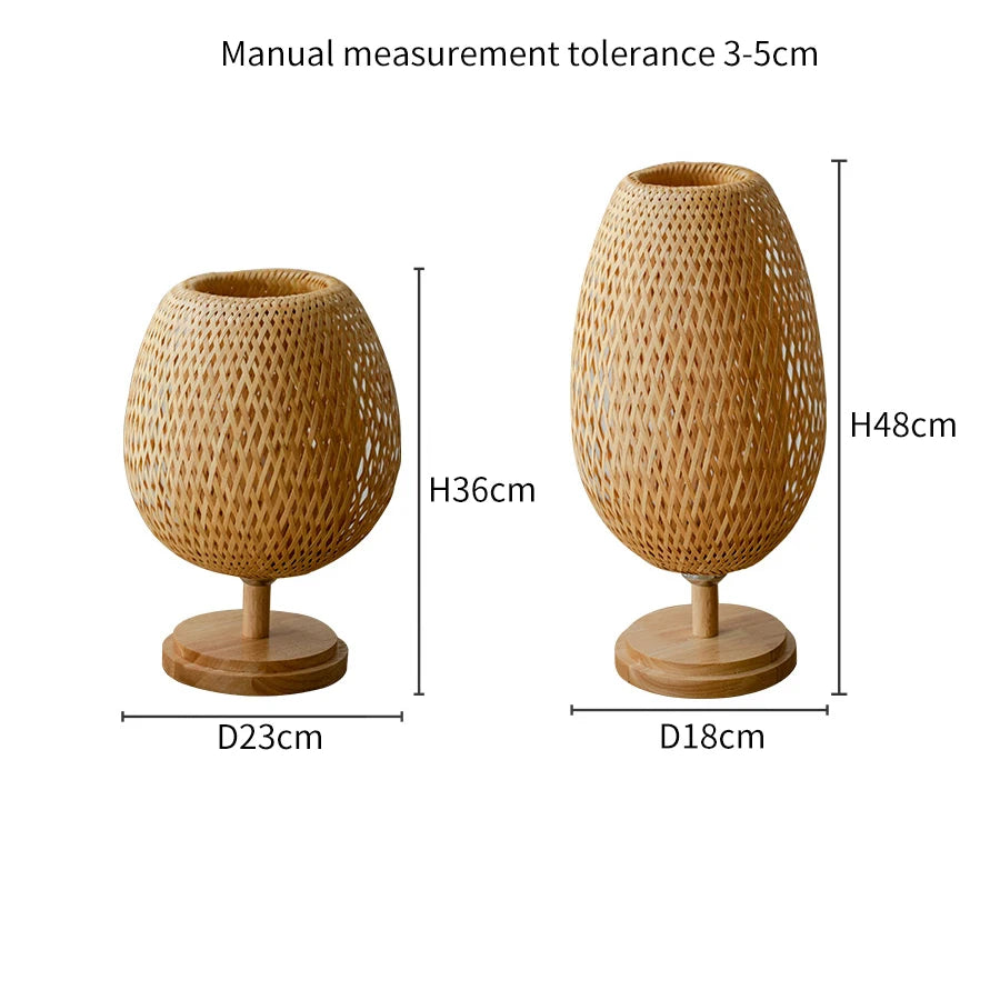 Handmade Bamboo Weaving Table Lamp